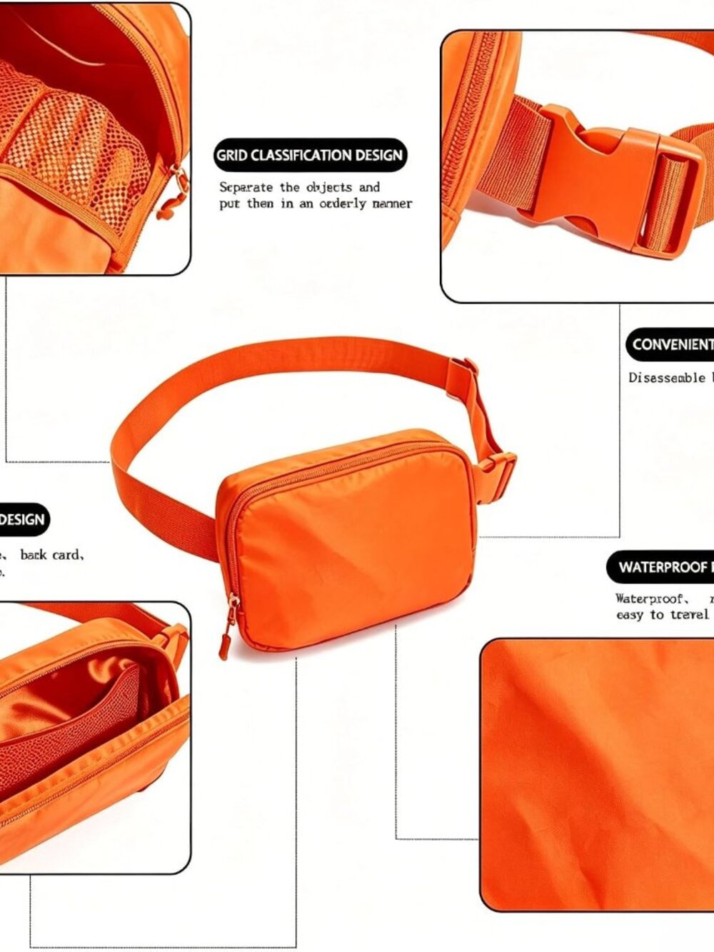 Belt bag Fanny pack crossbody bags for women Everywhere belt bag - Picture 3 of 4